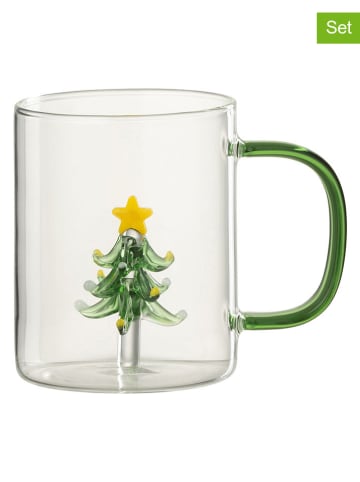 Kubki (2 szt.) w kolorze zielonym - 420 ml