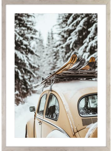 Gerahmter Kunstdruck "Winter Getaway" - (L)70 x (B)50 cm