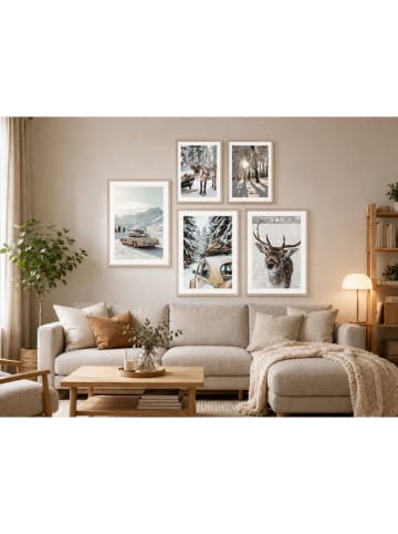 Gerahmter Kunstdruck "Winter Getaway" - (L)70 x (B)50 cm