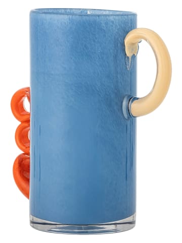 Vase "Carlie" in Blau/ Rot - (B)20 x (H)25 cm