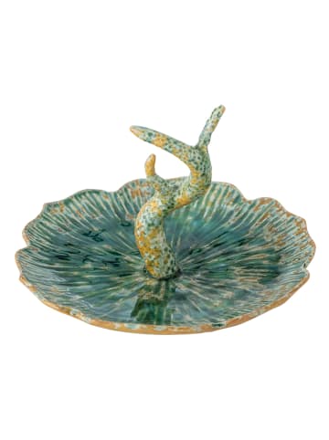 Bloomingville Decoratieplateau "Litton" turquoise - Ø 17,5 cm