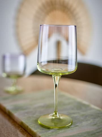 Bloomingville 6-delige set: wijnglazen "Lucian" groen - 430 ml