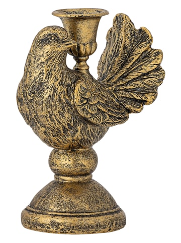 Kaarshouder ''Fosna'' goudkleurig - (B)12 x (H)16 cm