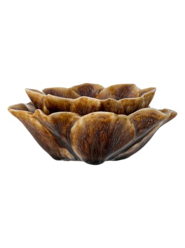 Bloomingville Kaarshouder ''Votive'' bruin - (H)5,5 x Ø 12 cm