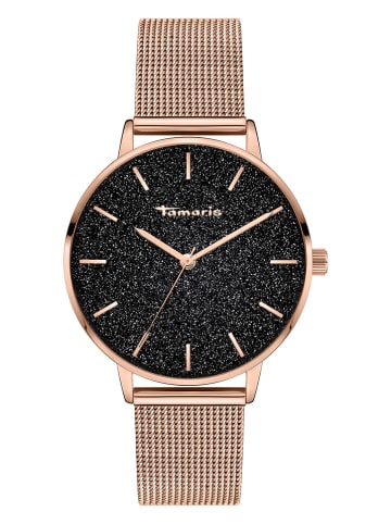 Quarzuhr in Roségold/ Schwarz