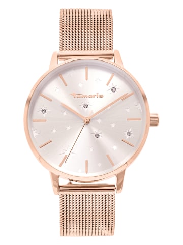 Quarzuhr in Roségold/ Weiß