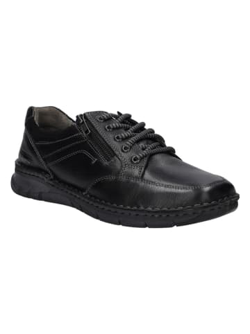 Josef Seibel Leder-Schnürschuhe "Narkeni 02" in Schwarz