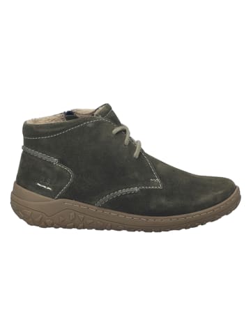 Josef Seibel Skórzane botki "Ruby 01" w kolorze khaki do kostki