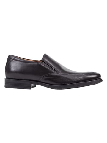 Geox Skórzane slippersy "Federico" w kolorze czarnym