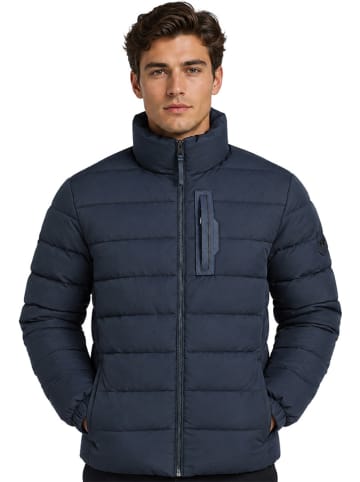 Geographical Norway Doorgestikte jas "Boudric" donkerblauw