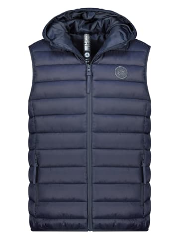 Geographical Norway Kamizelka pikowana "Vamiglobe" w kolorze granatowym