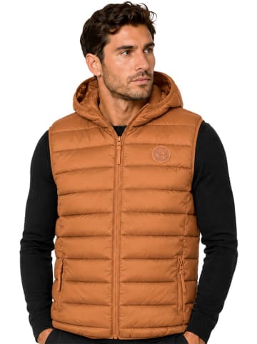 Geographical Norway Steppweste "Vamiglobe" in Hellbraun