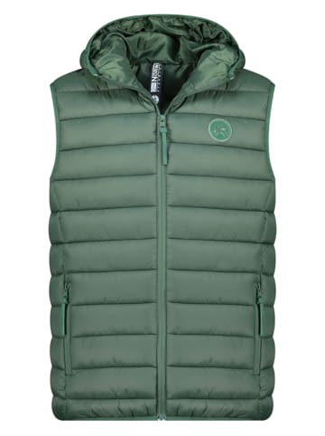 Geographical Norway Kamizelka pikowana "Vamiglobe" w kolorze zielonym