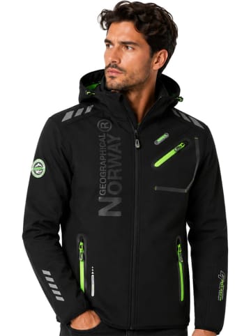 Geographical Norway Softshelljacke "Royaute" in Schwarz/ Grün