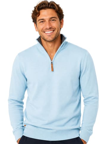 Geographical Norway Sweter "Fregate" w kolorze błękitnym