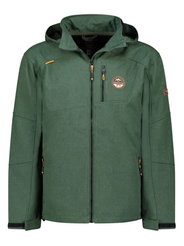 Geographical Norway Kurtka softshellowa "Tolympia" w kolorze zielonym