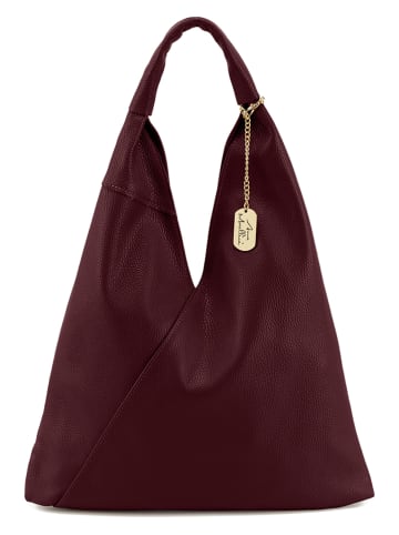 Leder-Schultertasche "Chersilina" in Rot - (B)40 x (H)48 x (T)2 cm