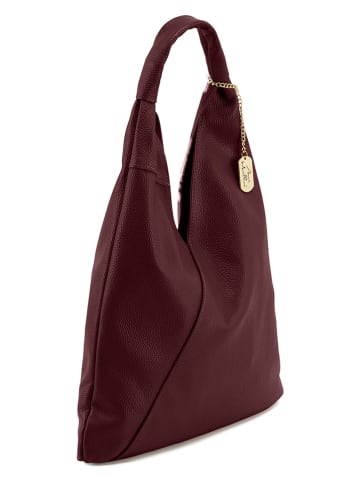 Leder-Schultertasche "Chersilina" in Rot - (B)40 x (H)48 x (T)2 cm