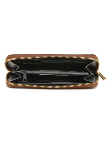 Anna Morellini Leren portemonnee "Palina" lichtbruin - (B)19 x (H)9,5 x (D)2 cm