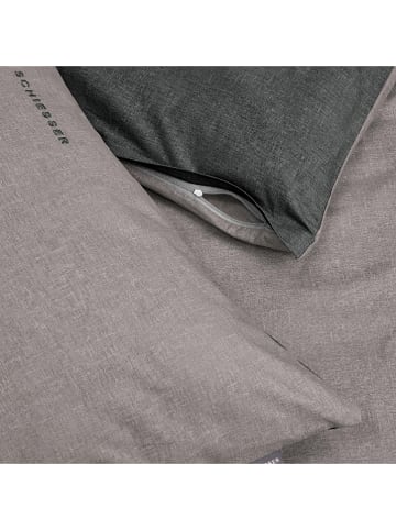 Komplet pościeli renforcé w kolorze szaro-czarnym