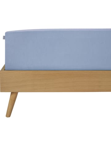 Dżersejowe prześcieradło w kolorze błękitnym na gumce