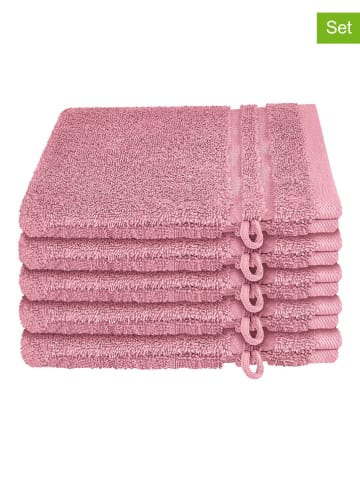 5er-Set: Waschhandschuhe "Milano" in Rosa