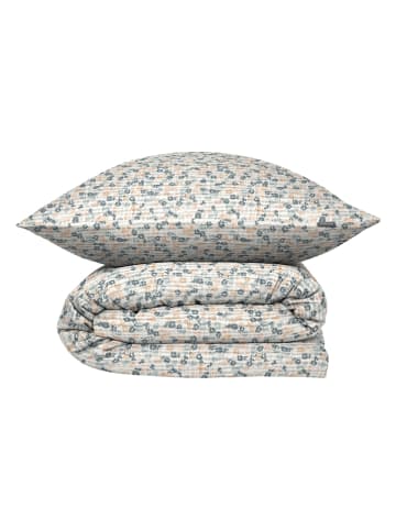Musselin-Bettwäsche-Set ''Mira'' in Beige/ Grün