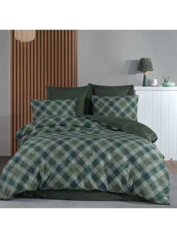 Schiesser Komplet pościeli flanelowej "Daniel" w kolorze morskim