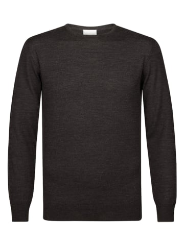PROFUOMO Wollpullover in Dunkelbraun