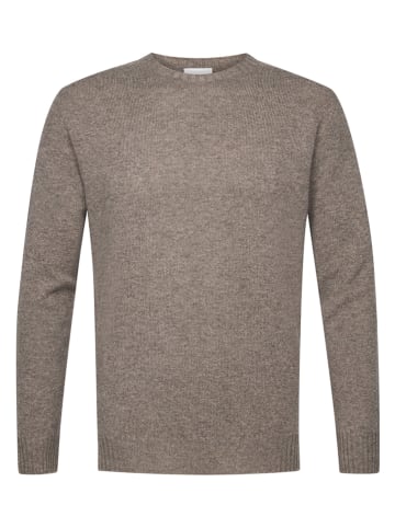 PROFUOMO Wollpullover in Braun