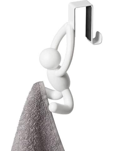2er-Set: Türhaken "Buddy" in Weiß - (B)7 x (H)13 x (T)6 cm