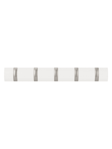 Wandgarderobe ''Filip 5'' in Weiß - (B)51 x (H)6 x (T)3 cm