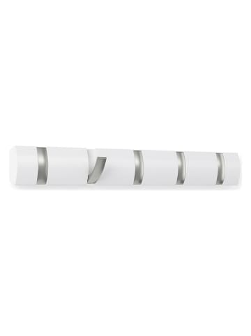 Wandgarderobe ''Filip 5'' in Weiß - (B)51 x (H)6 x (T)3 cm
