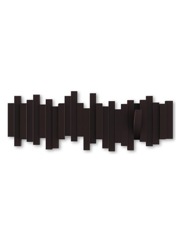 Wandkapstok "Sticks" bruin - (B)49 x (H)18 x (D)3 cm