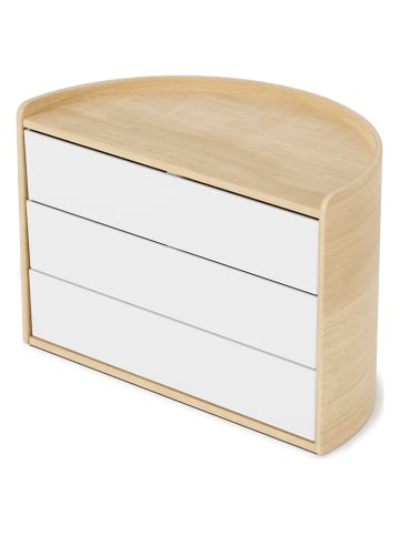 Kosmetik-Organizer ''Moona'' in Weiß/ Beige - (B)18 x (H)27 x (H)15 cm