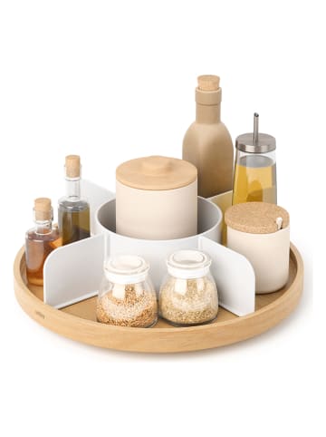 Dreh-Organizer ''Bellwood'' in Beige/ Weiß - (H)10 x Ø 30 cm