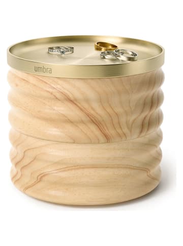 Aufbewahrungsbox ''Tesora'' in Natur - (H)12 x Ø 13 cm