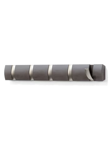 Wandgarderobe ''Filip 5'' in Graubraun - (B)51 x (H)6 x (T)3 cm