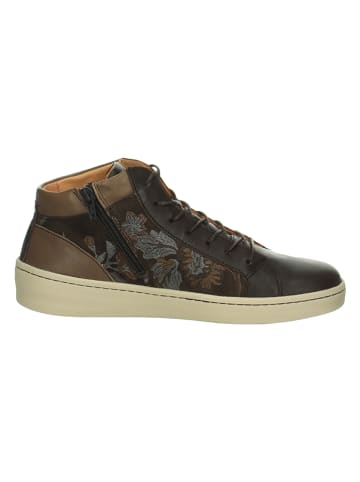 Think! Leren sneakers "Kumi" bruin/lichtbruin
