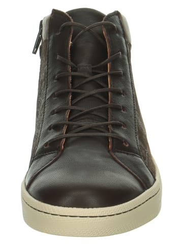 Think! Leder-Sneakers "Kumi" in Braun/ Hellbraun