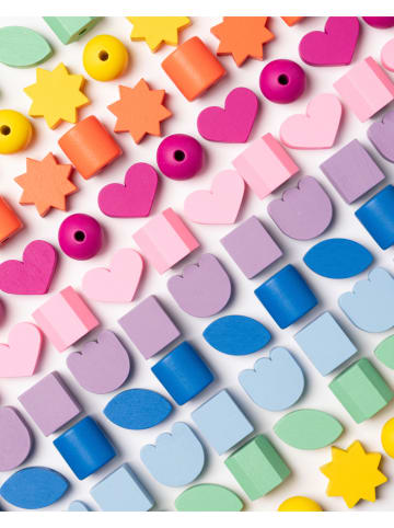 folia PAPER Drewniane koraliki "XXL Basic Shapes Jumbo" w różnych kolorach
