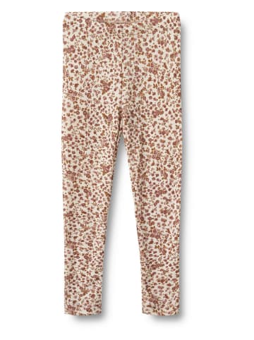 Woll-Leggings  ''Agi'' in Beige/ Rosa