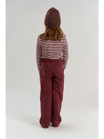 The NEW Longsleeve "Moore" in Bordeaux/ Weiß