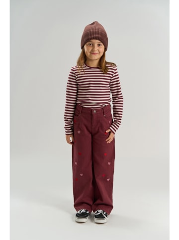 Spijkerbroek "Valentine" - wide fit - bordeaux