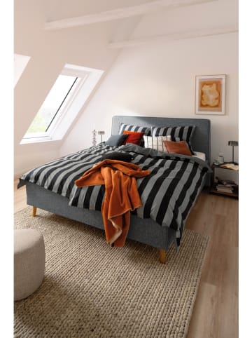 Schöner Wohnen Beddengoedset  ''Panel'' grijs/zwart