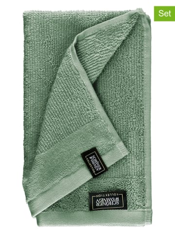 3-delige set: gastendoeken  ''Sense'' groen - (L)50 x (B)30 cm