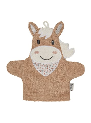 Waschhandschuh Pferd Sunny" in Beige - (L)22 x (B)24 cm