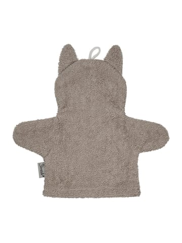 Waschhandschuh "Katze" in Grau - (B)24,5 x (H)24 cm