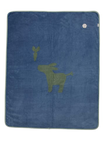 Babydecke "Emmis Garden" in Blau - (L)100 x (B)75 cm