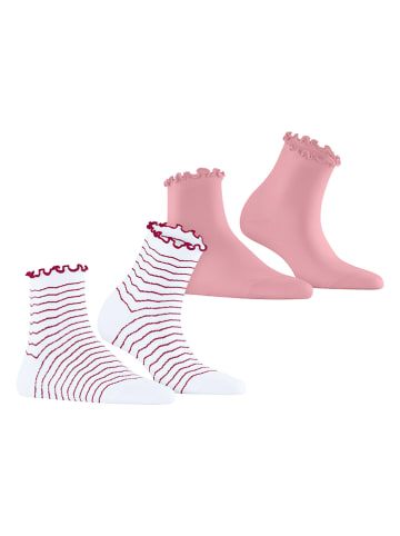 ESPRIT 2er-Set: Socken in Weiß/ Rosa